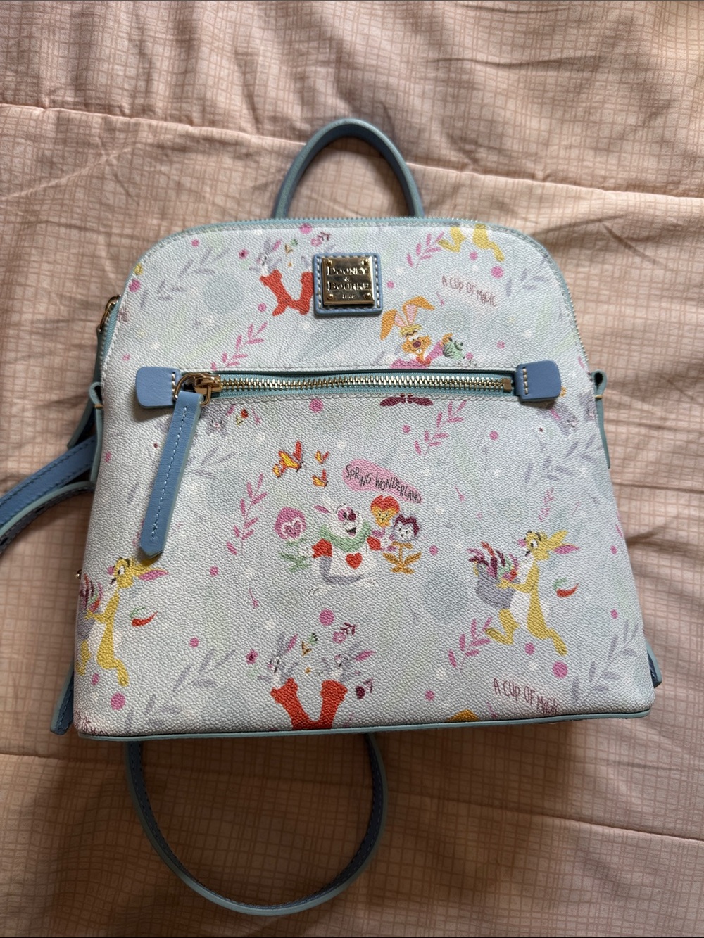 NWOT Dooney & Bourke Light Blue reigning rabbit Mini Backpack